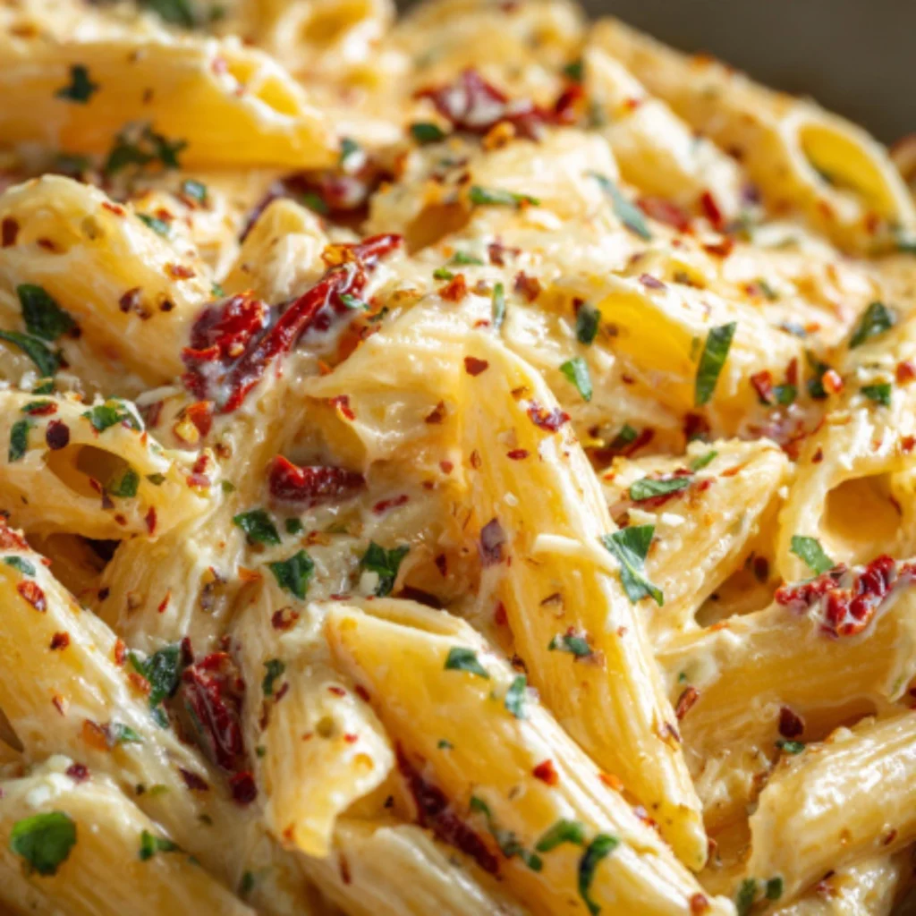 creamy sun-dried tomato pasta