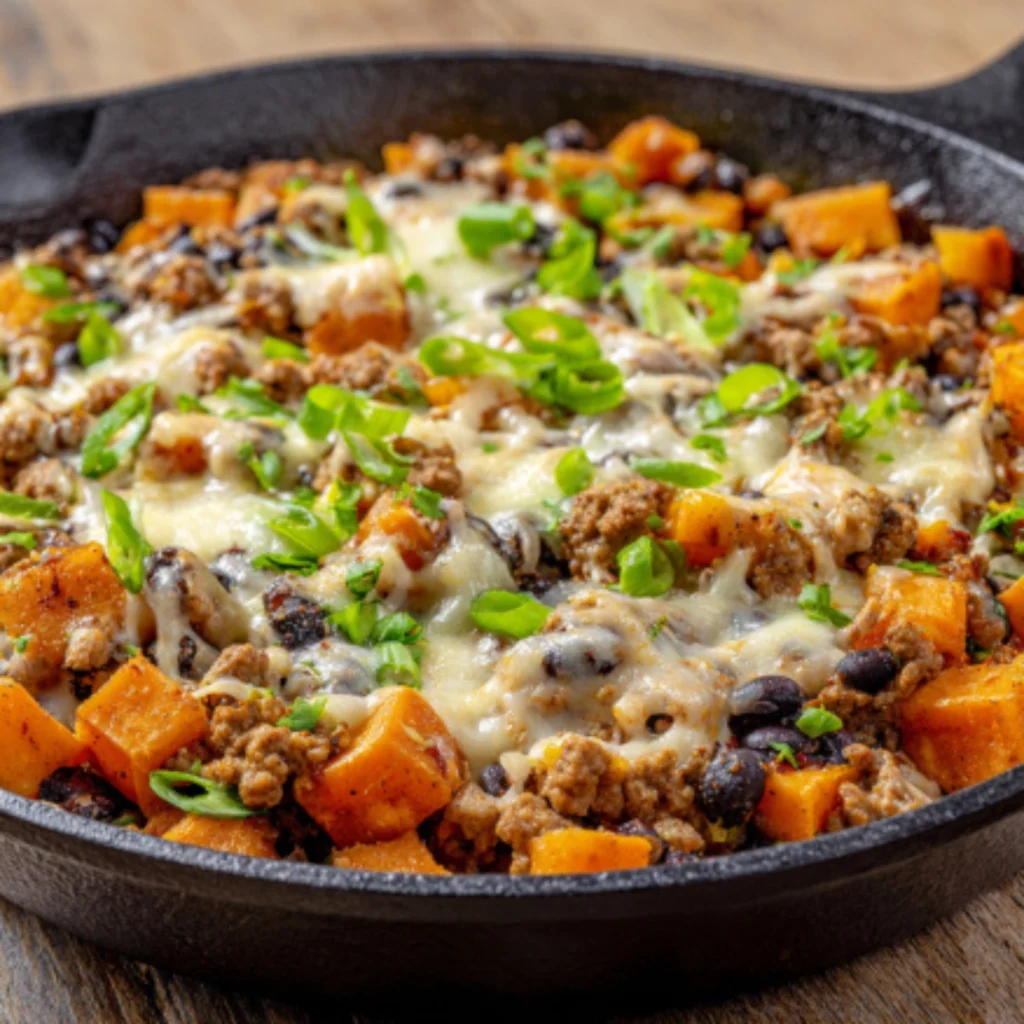 ground turkey sweet potato skillet