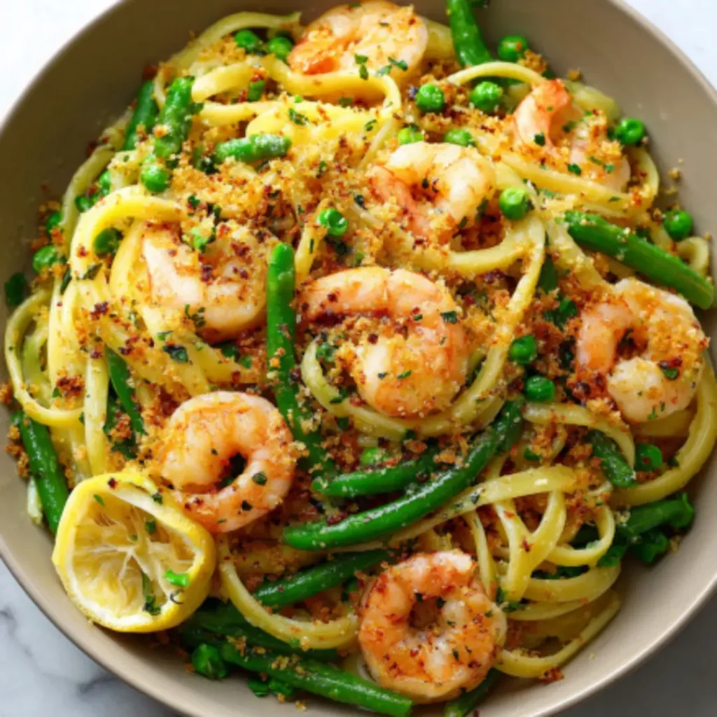 Lemon Garlic Shrimp Pasta