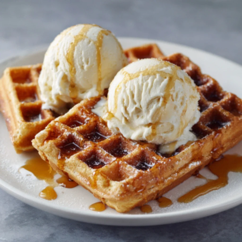 Waffles and Ice Cream