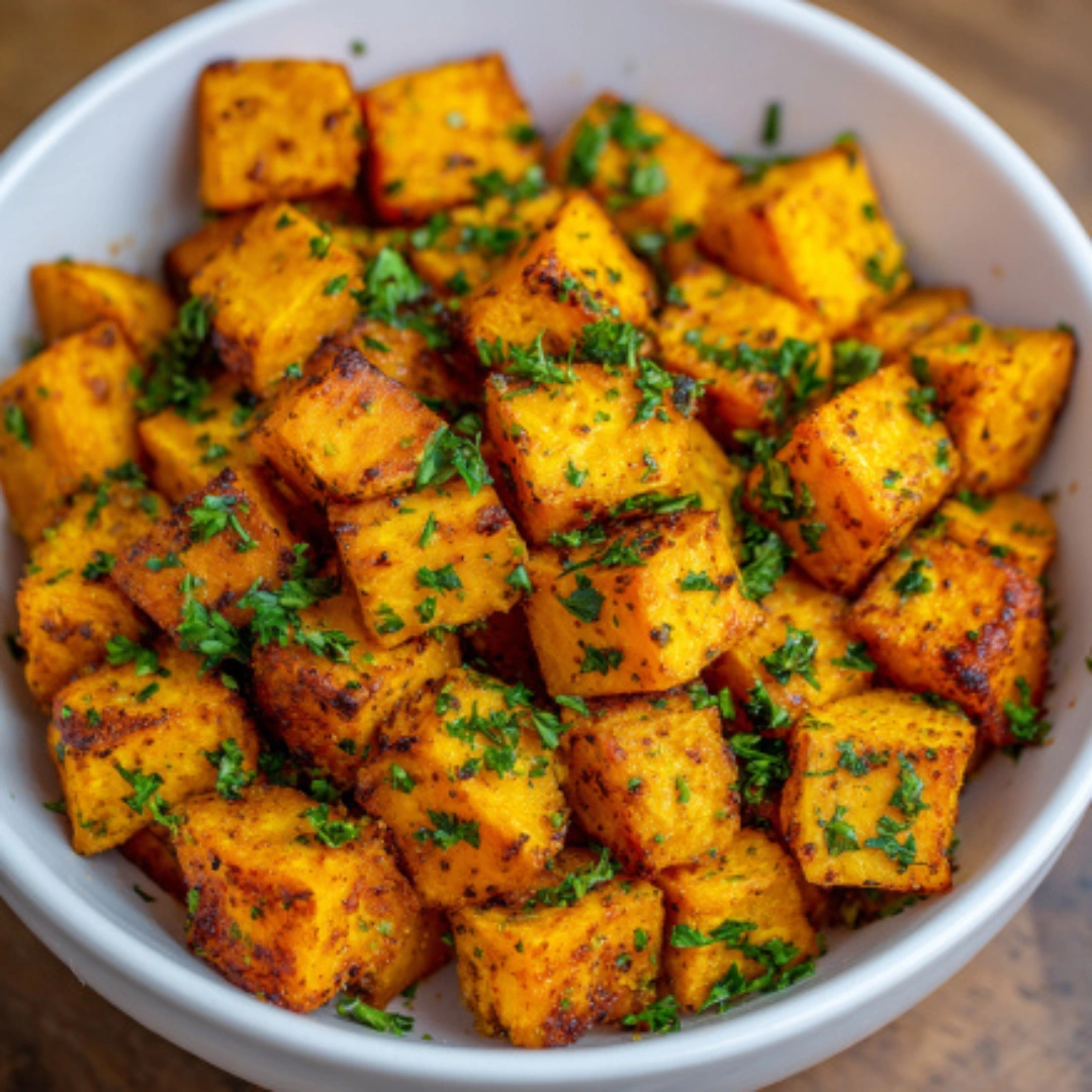 air fry sweet potato cubes