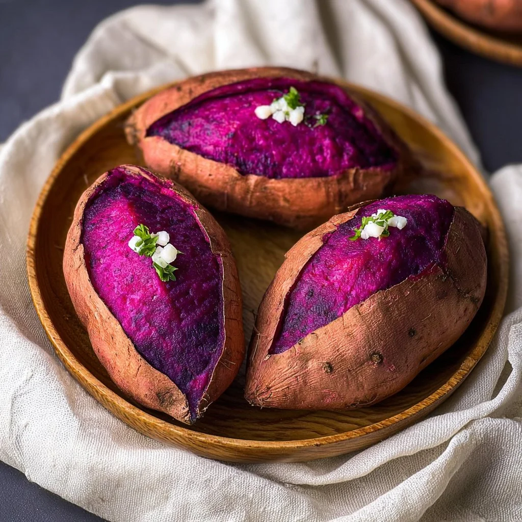 Baked Purple Sweet Potatoes