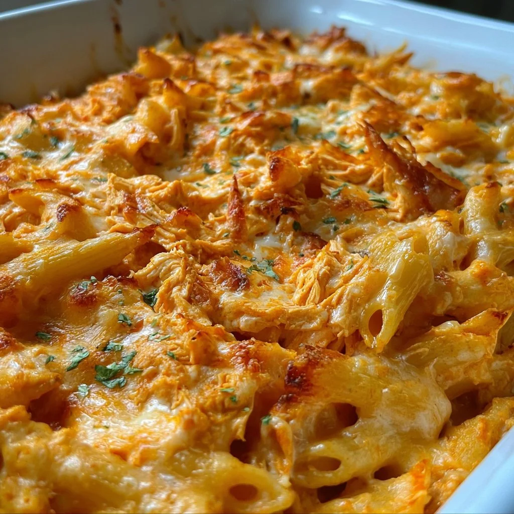 Buffalo Chicken Pasta Bake