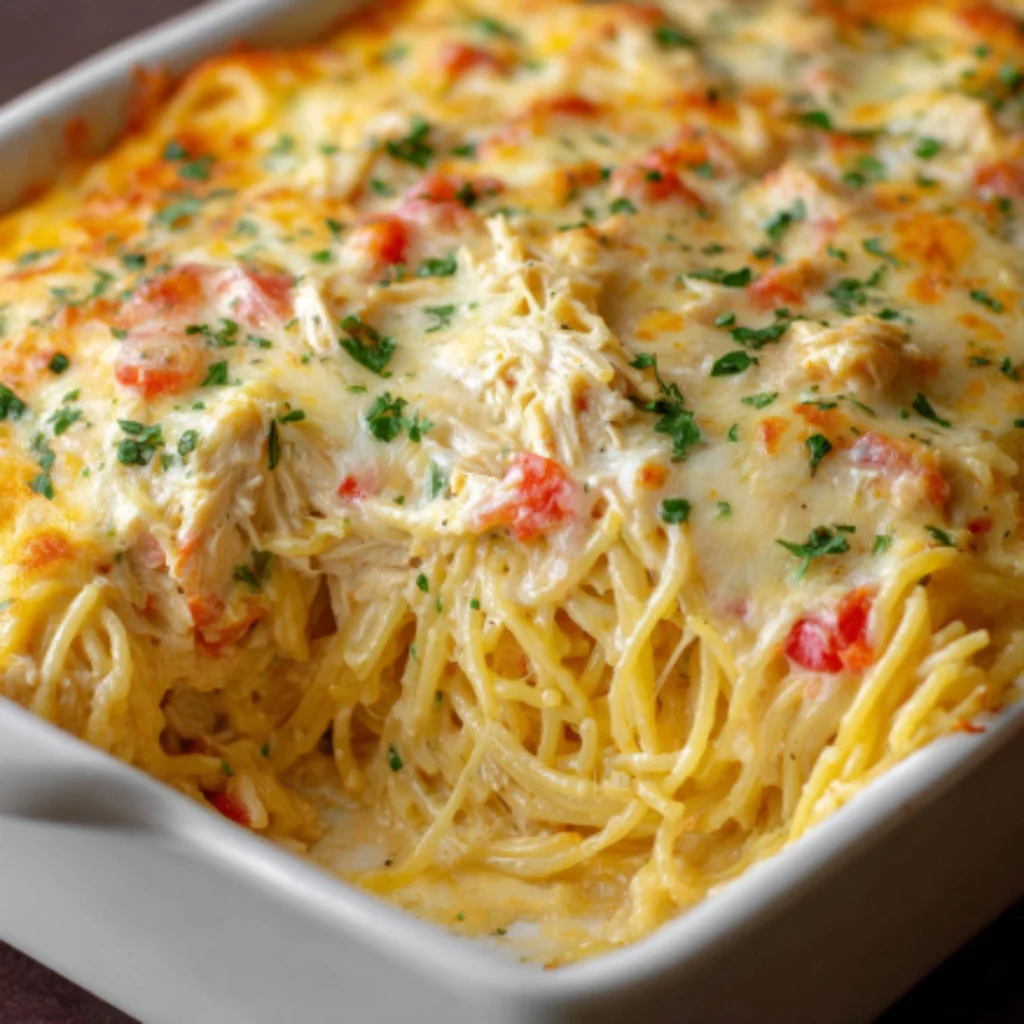 cheesy chicken spaghetti