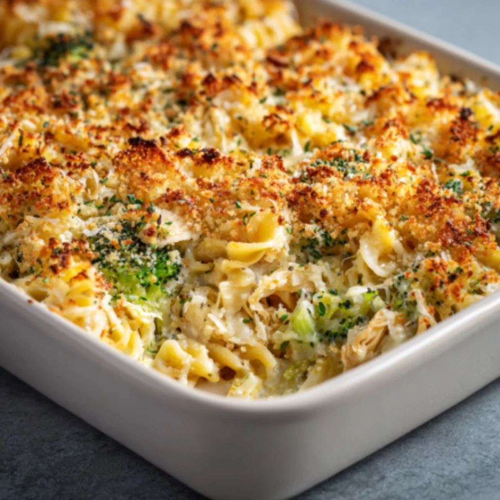 chicken and broccoli pasta bake