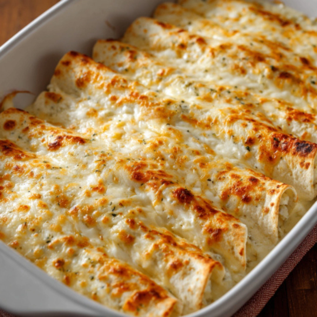 chicken enchiladas with white sauce