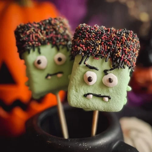 Frankenstein Marshmallow Pops