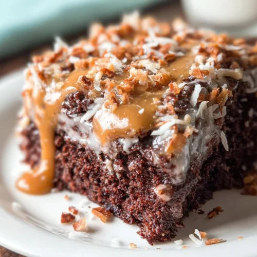 German Chocolate Poke Cake recipe