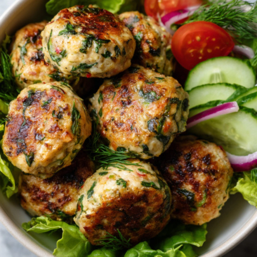 greek chicken meatballs