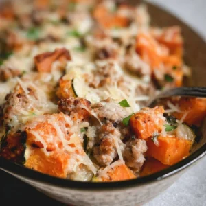 Ground Turkey Sweet Potato Bake
