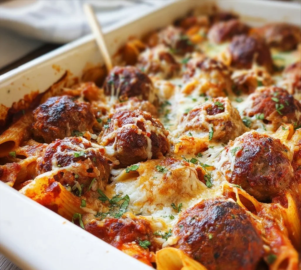 Meatball Pasta Bake