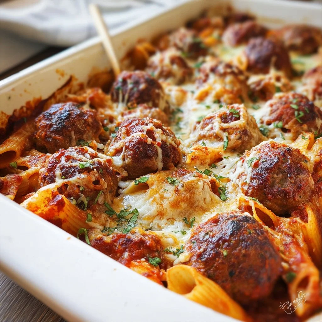 Meatball Pasta Bake