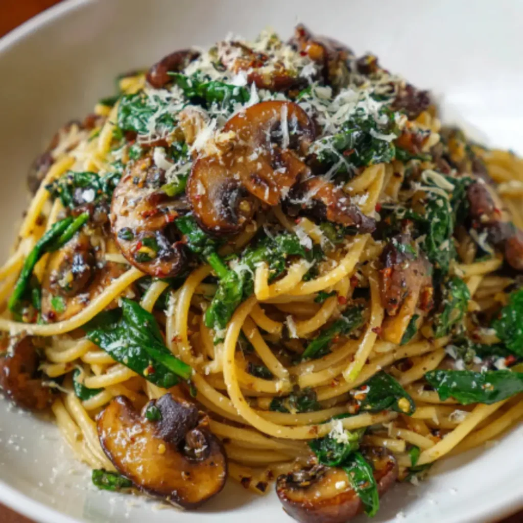 mushroom spinach pasta