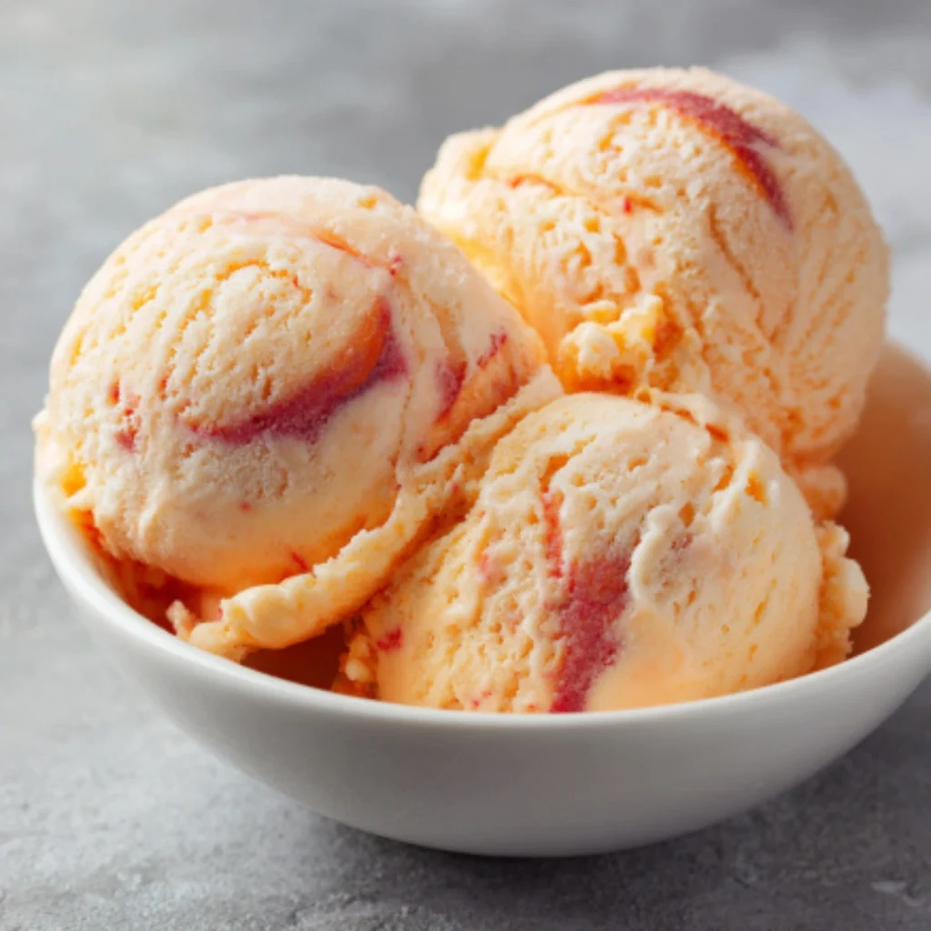 peach ice cream