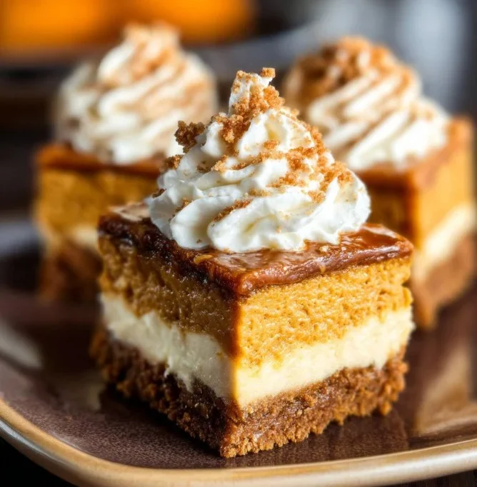 Pumpkin Cheesecake Bars