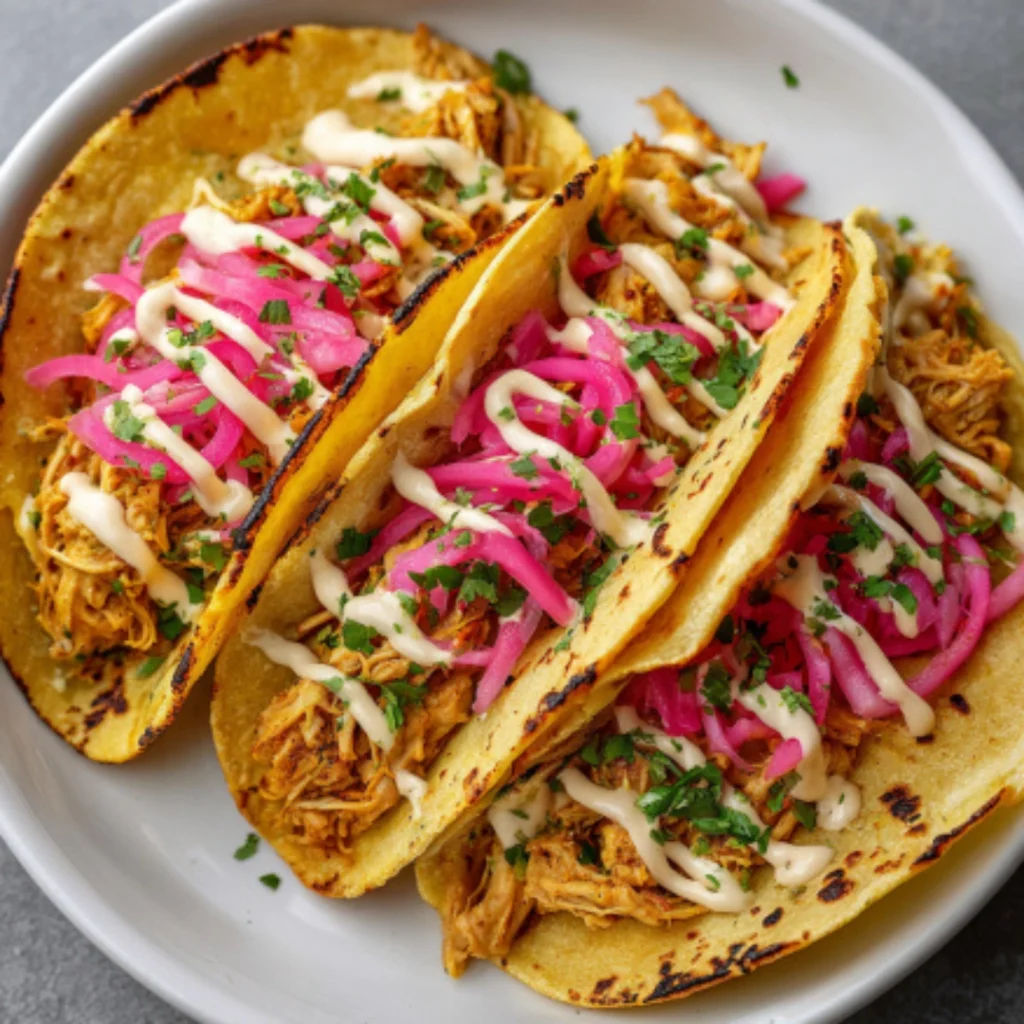 shredded tofu tacos