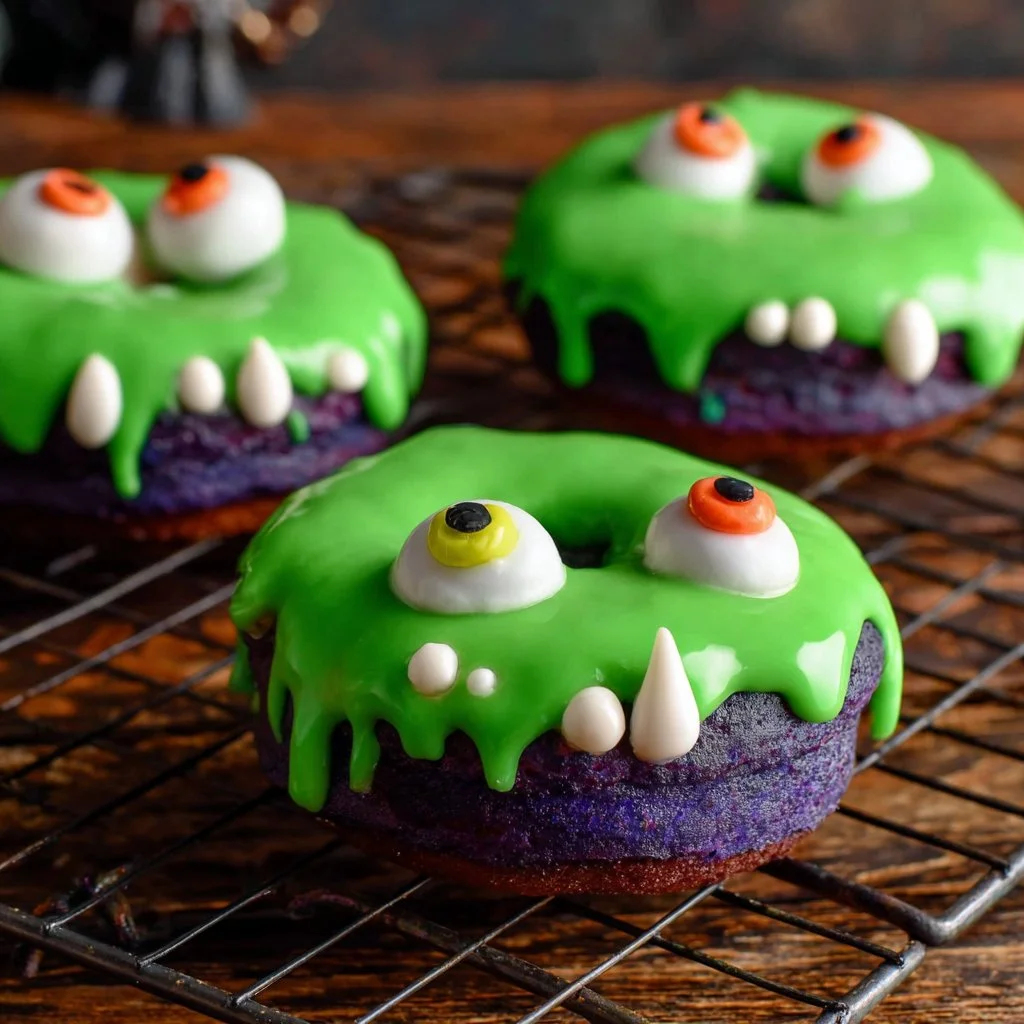 Slime Monster Halloween Donuts