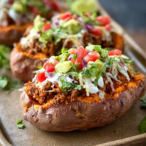 Taco Stuffed Sweet Potatoes
