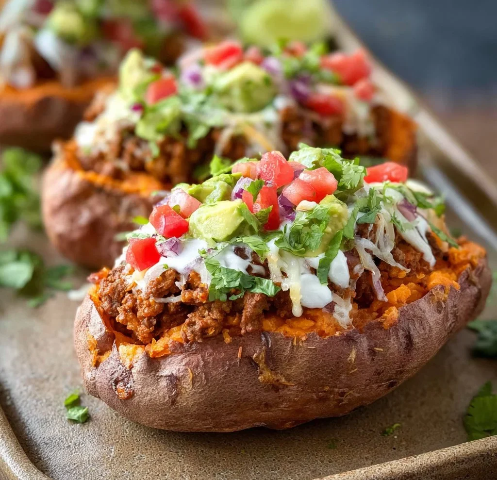Taco Stuffed Sweet Potatoes