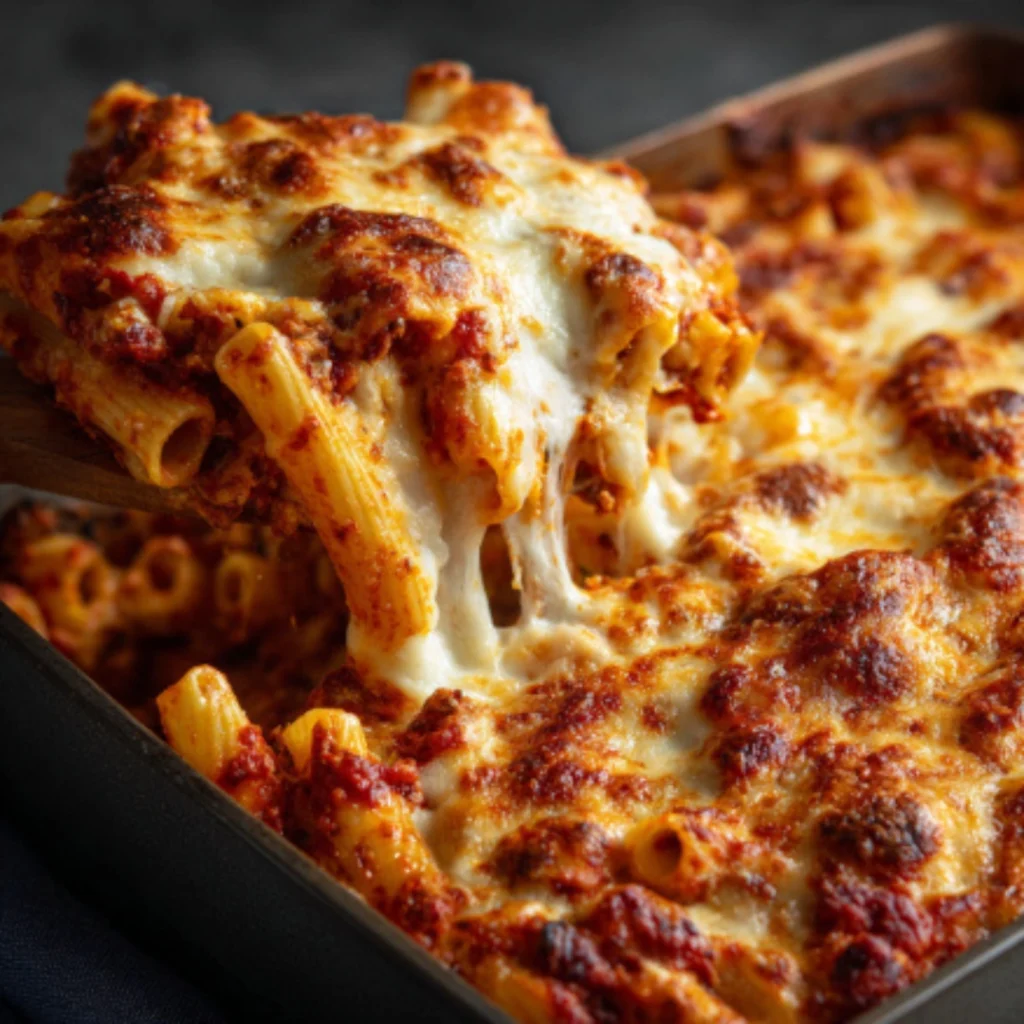 three cheese baked ziti
