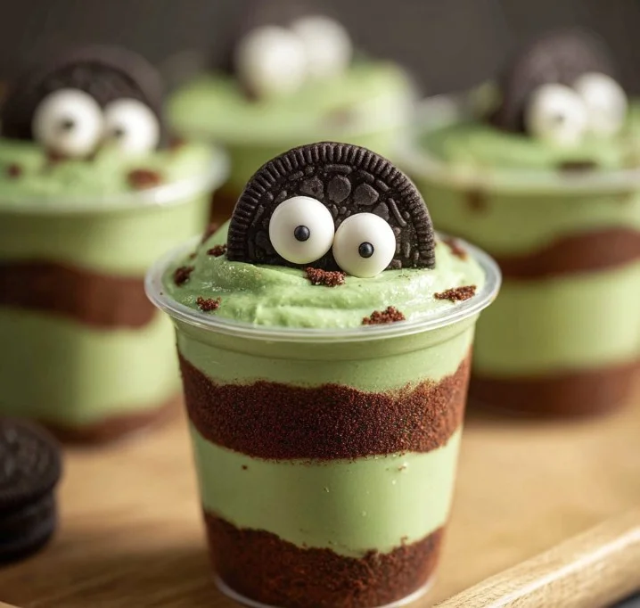 Zombie Dirt Pudding Cups
