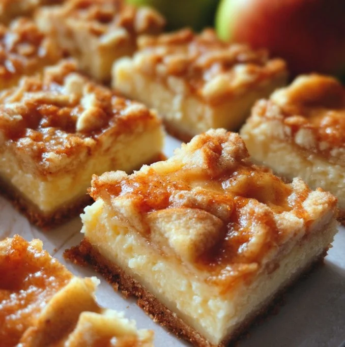 Apple Cheesecake Bars