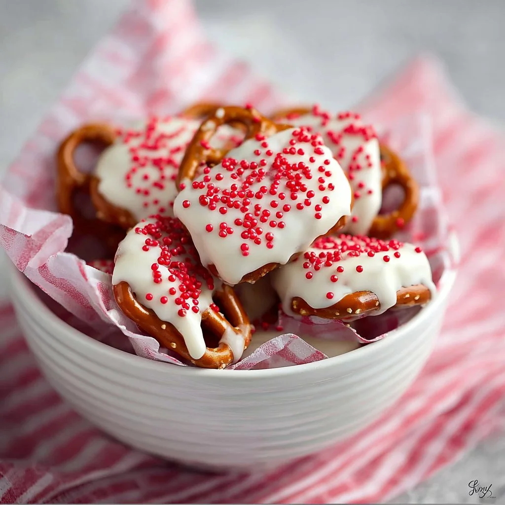 Delicious Candy Bar Pretzel Bites with chocolate and caramel