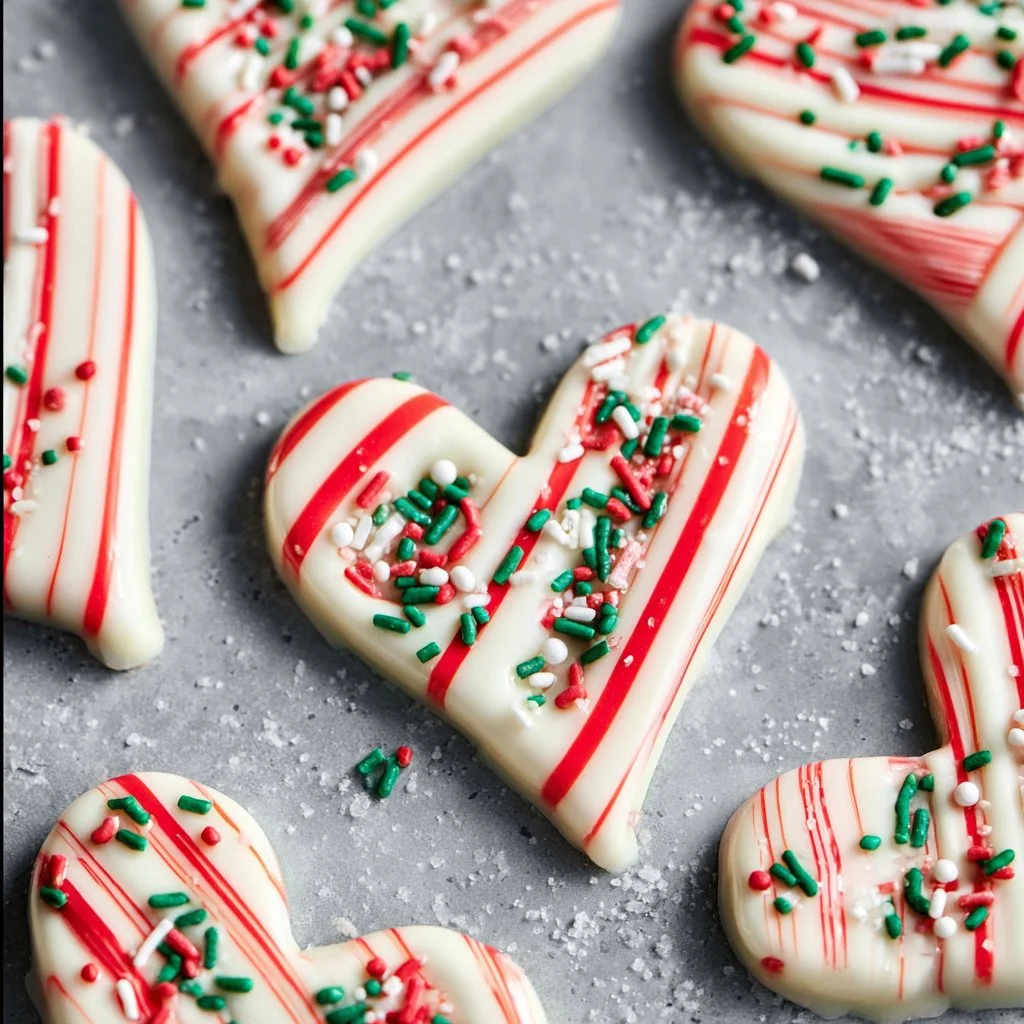 Festive Candy Cane Hearts for holiday decorations and treats