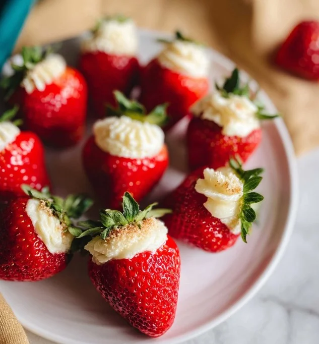 Cheesecake Stuffed Strawberries
