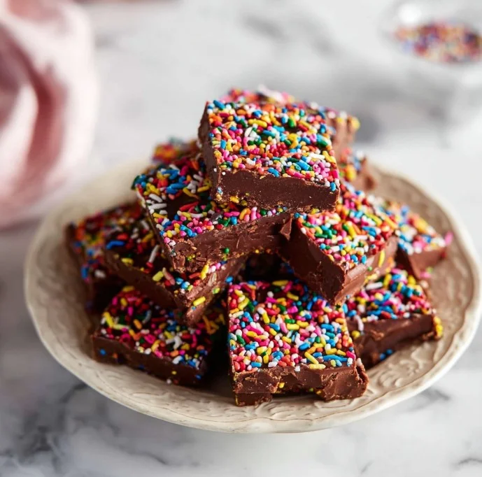 Delicious homemade chocolate fudge bites ready to delight your taste buds