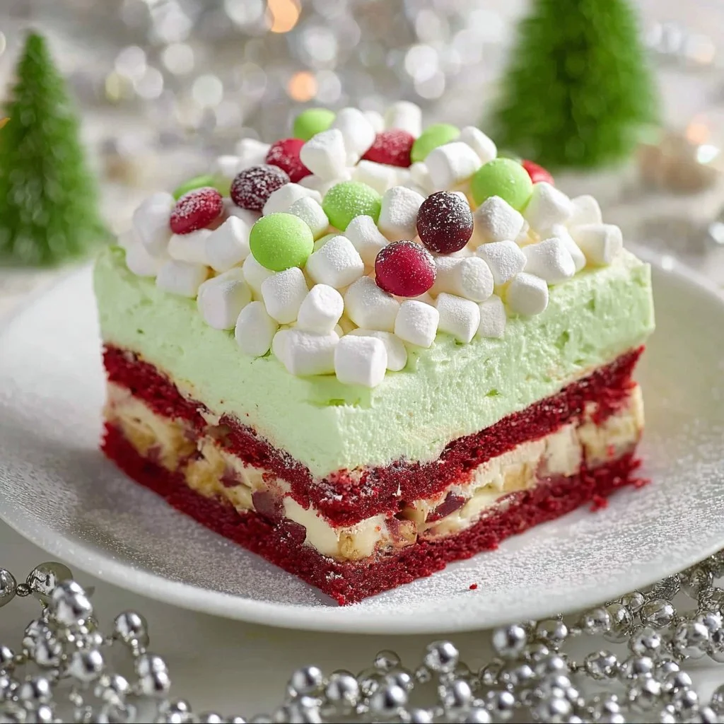 Delicious Christmas Lasagna prepared with festive ingredients and layers.