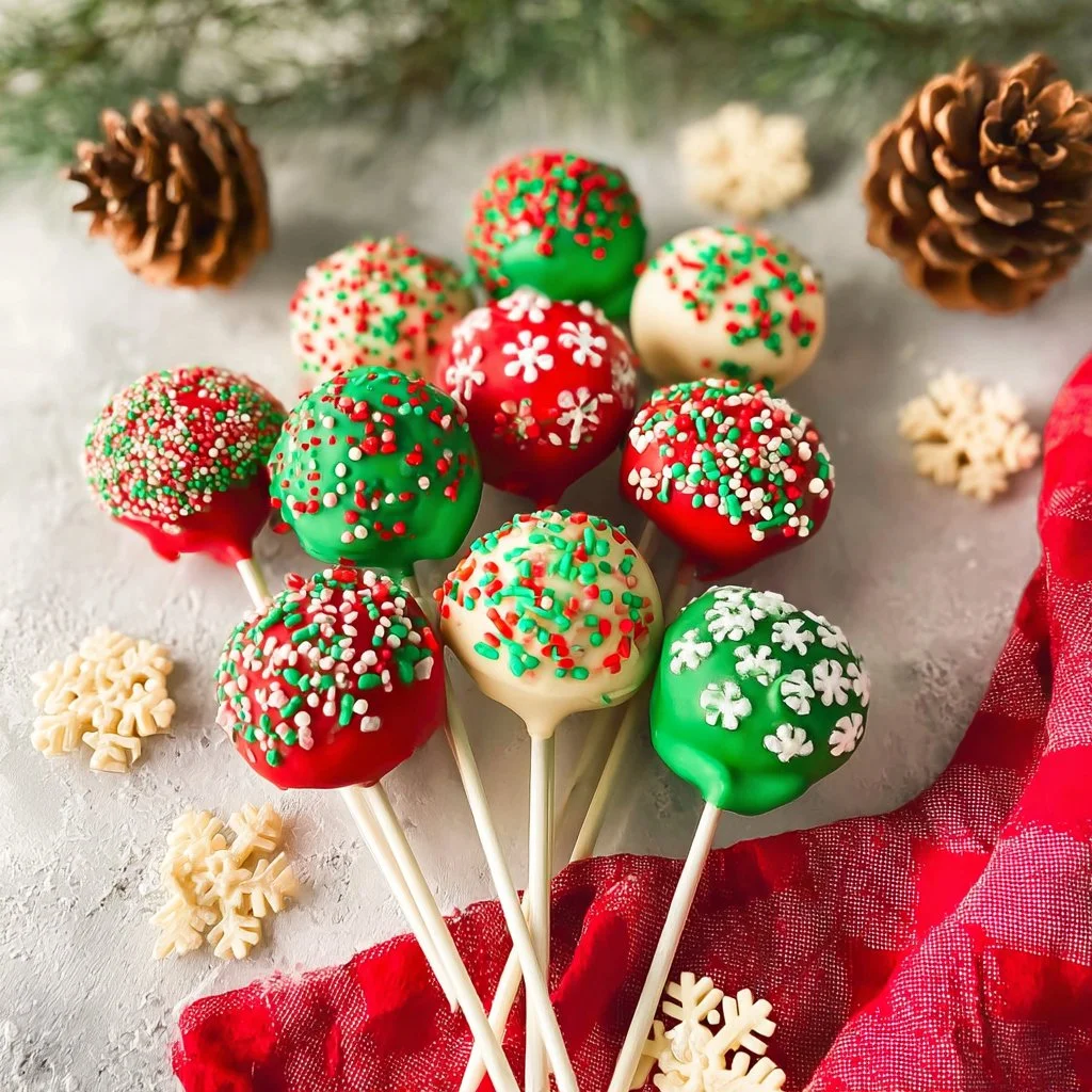 Christmas Ornament Oreo Pops decorated for festive celebrations