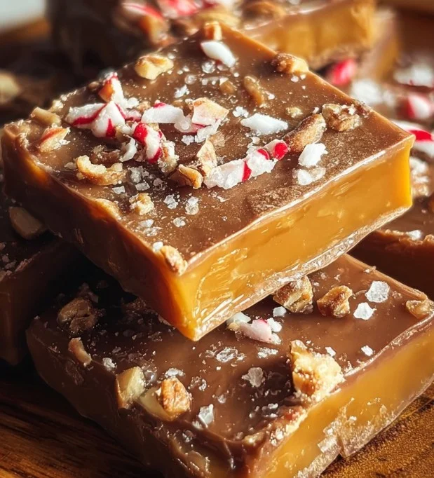 Delicious classic Christmas toffee on a festive table