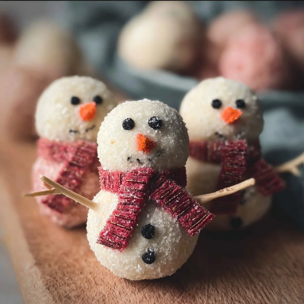 Cute snowmen truffles for holiday celebrations