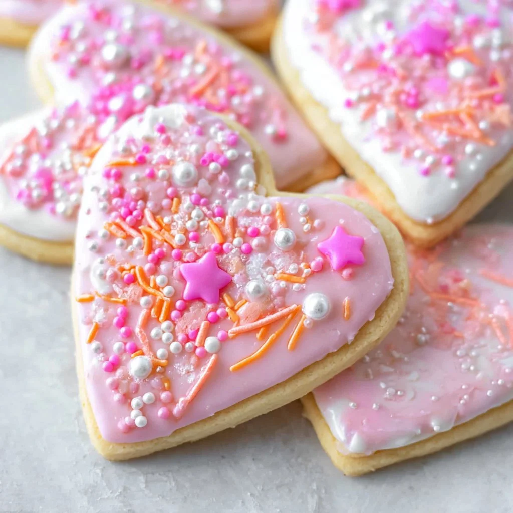Freshly baked easy sugar cookies on a plate