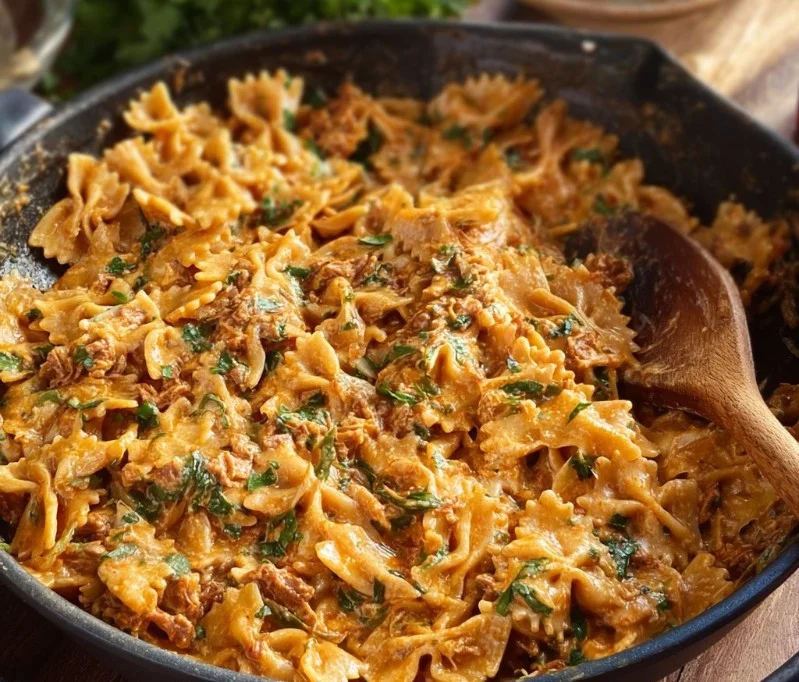 Delicious Marry Me Chicken Pasta served with a rich cream sauce and fresh herbs