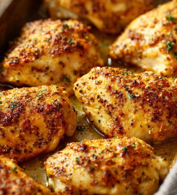 Melt in Your Mouth Chicken Breast served with fresh herbs and vegetables