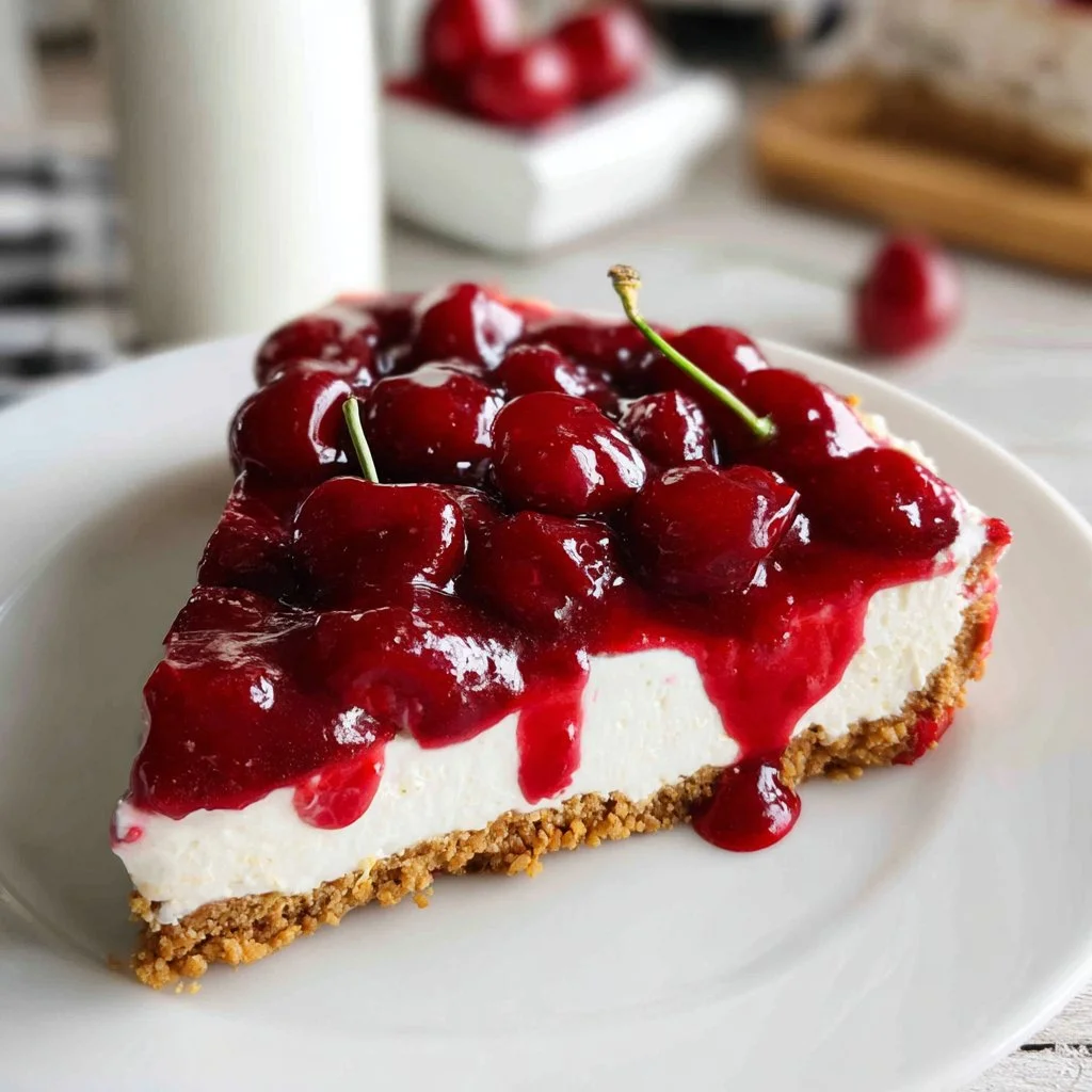 No Bake Cherry Cheesecake