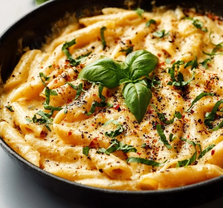 Delicious One Pan Creamy Tomato Pasta ready to serve