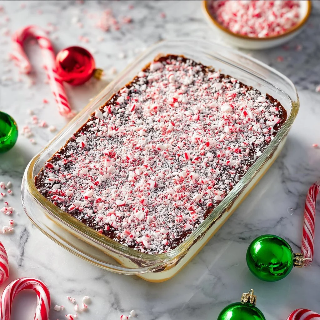 Delicious peppermint bark cookies decorated with chocolate and crushed peppermint candy.