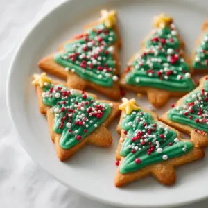 Decorative Pretzel and Candy Melt Christmas Trees for holiday treats
