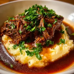 Delicious slow-braised short rib ragu served with pasta.