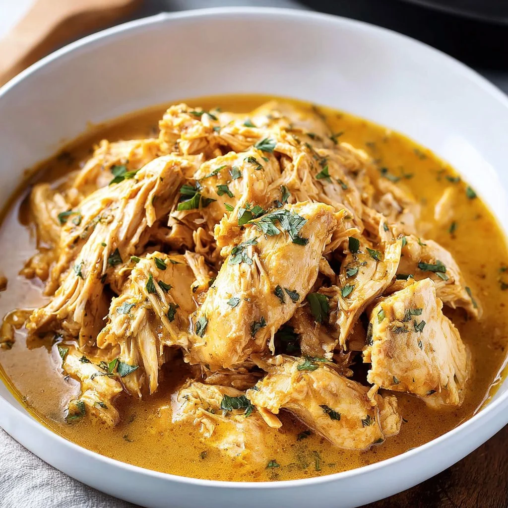 Delicious Slow Cooker Honey Mustard Chicken served with rice and vegetables