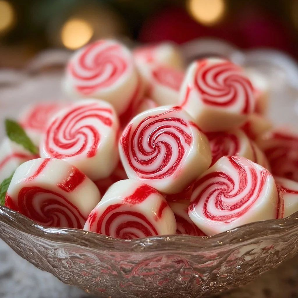 Soft Christmas peppermints in festive packaging for holiday enjoyment
