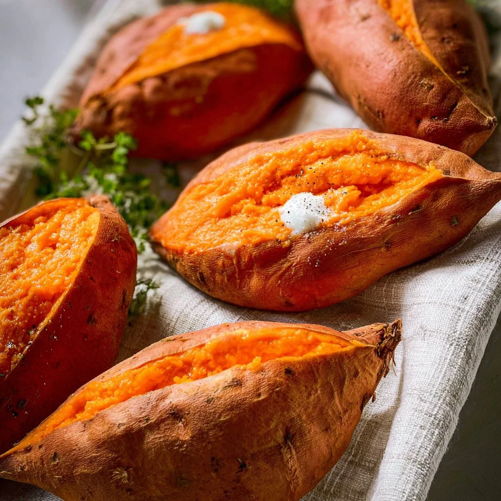 Steamed Sweet Potatoes