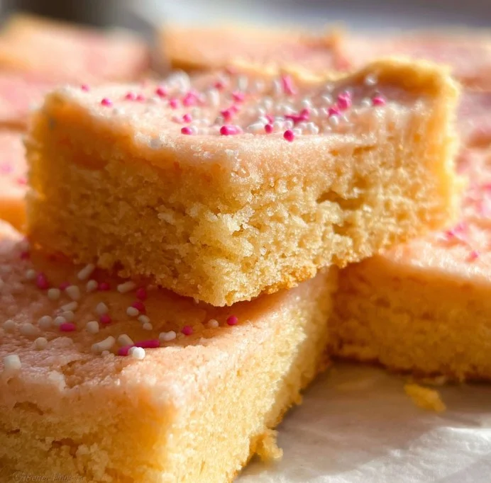 Delicious homemade sugar cookie bars served on a plate