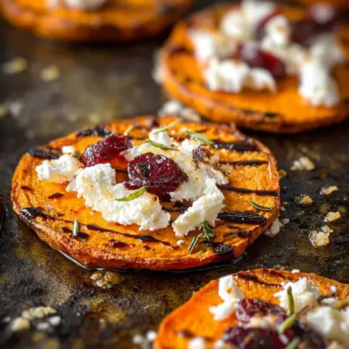 Sweet Potato Rounds with Goat Cheese