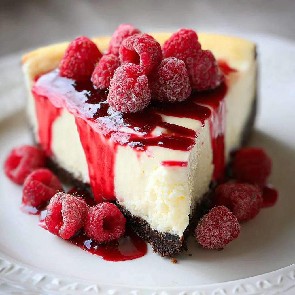White Chocolate Raspberry Cheesecake