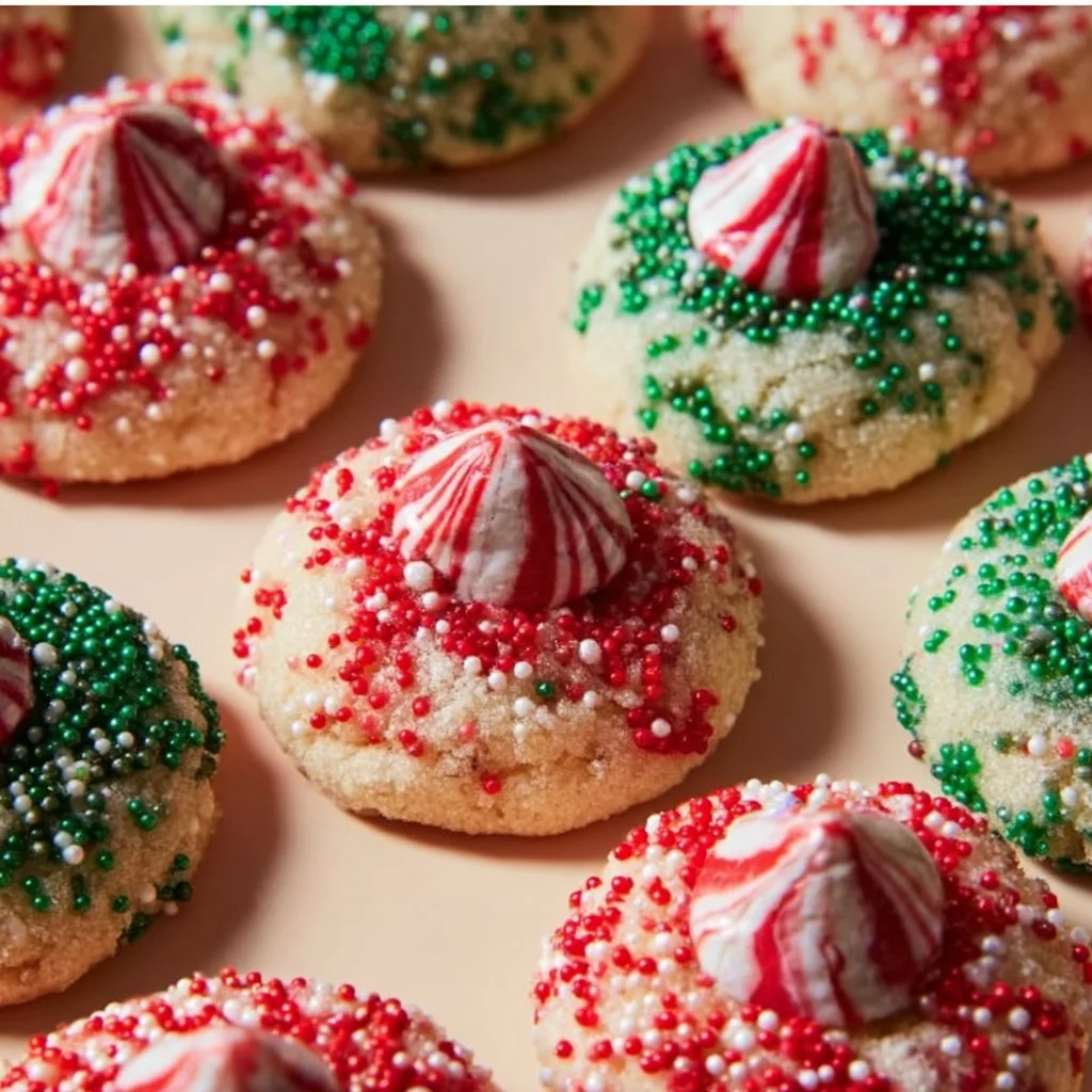 Delicious homemade Candy Cane Cookies with festive decorations