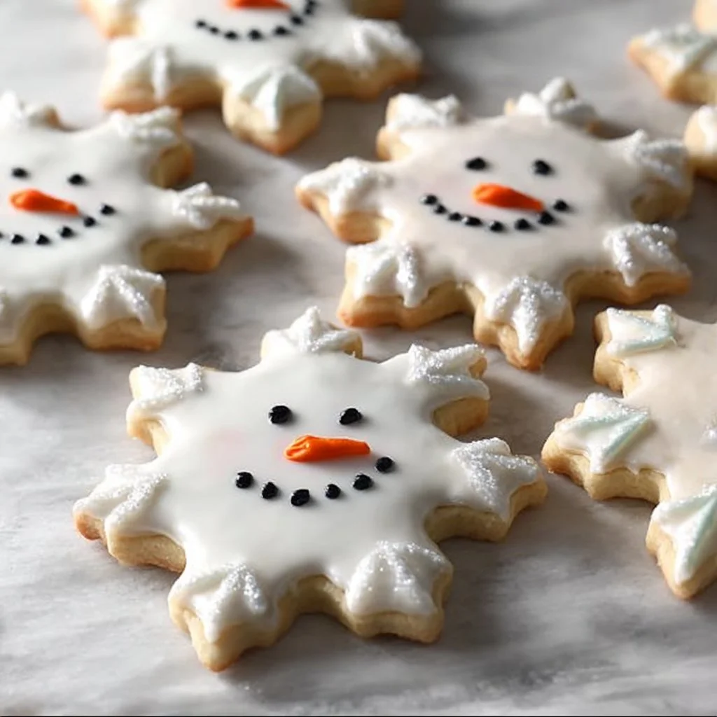 Decorated Christmas sugar cookies on a festive table